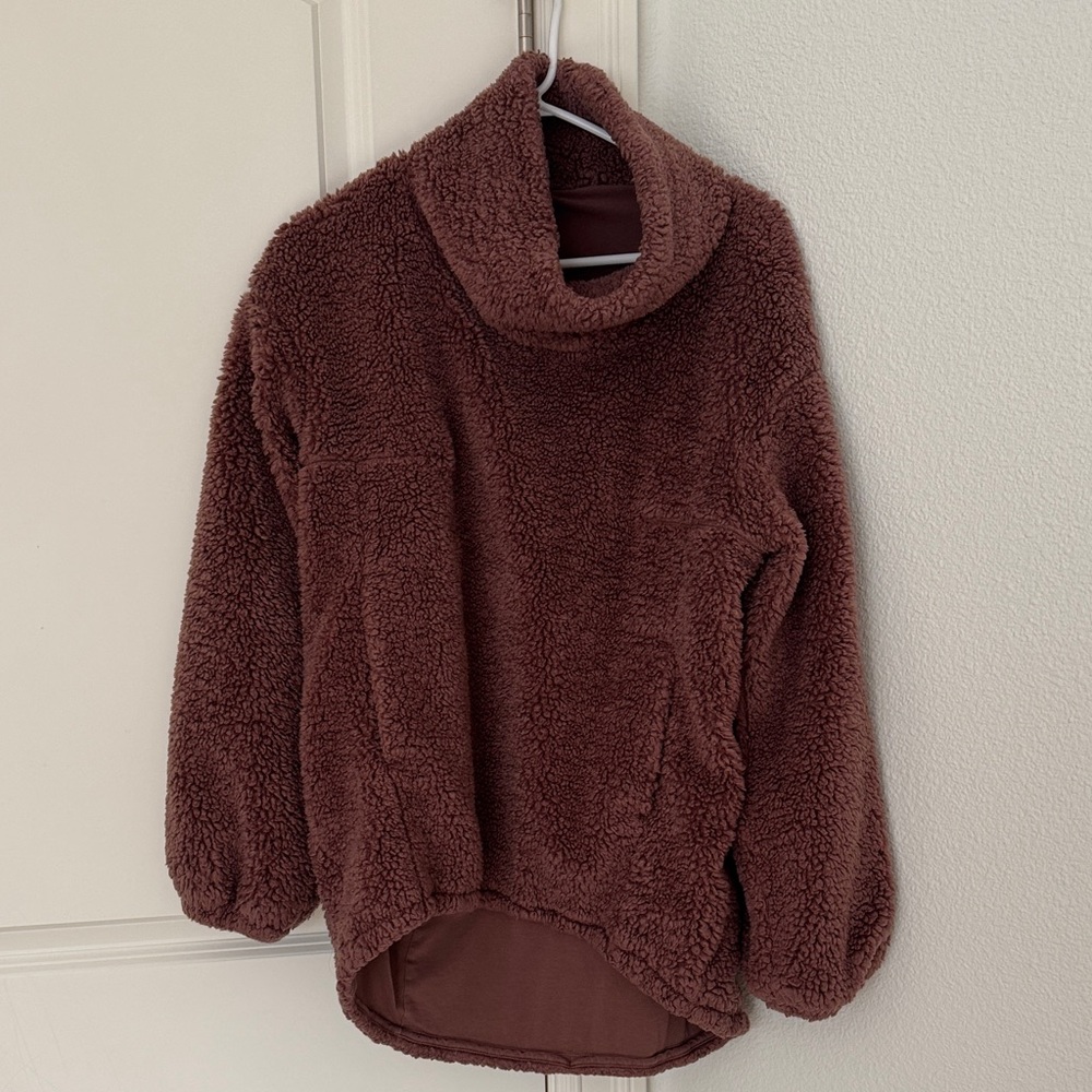 lululemon athletica Plush Brown Cowl Neck Sweater
